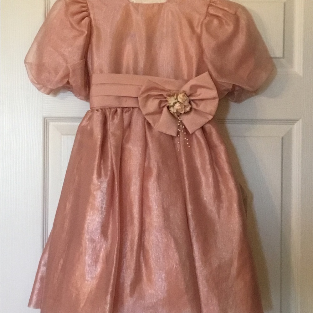 Beautiful Girls Rose Colored Dress